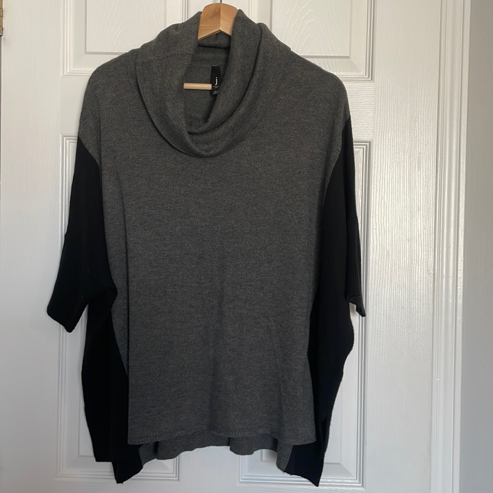 J Jess poncho style cowl neck sweater